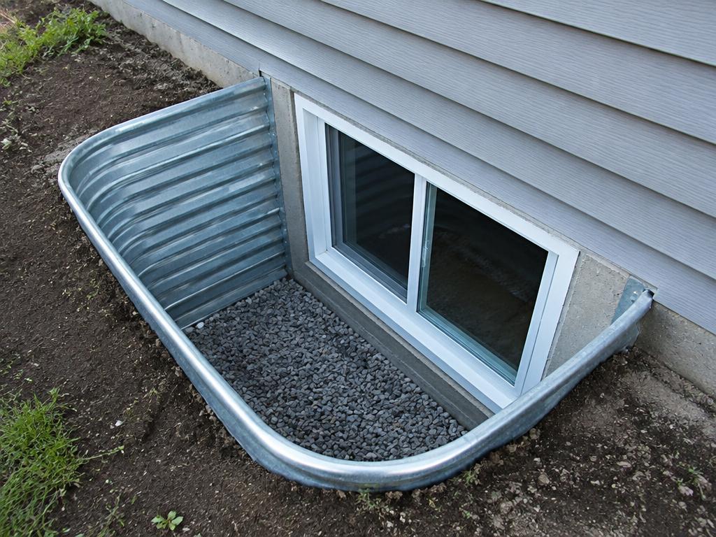 Egress window with window well